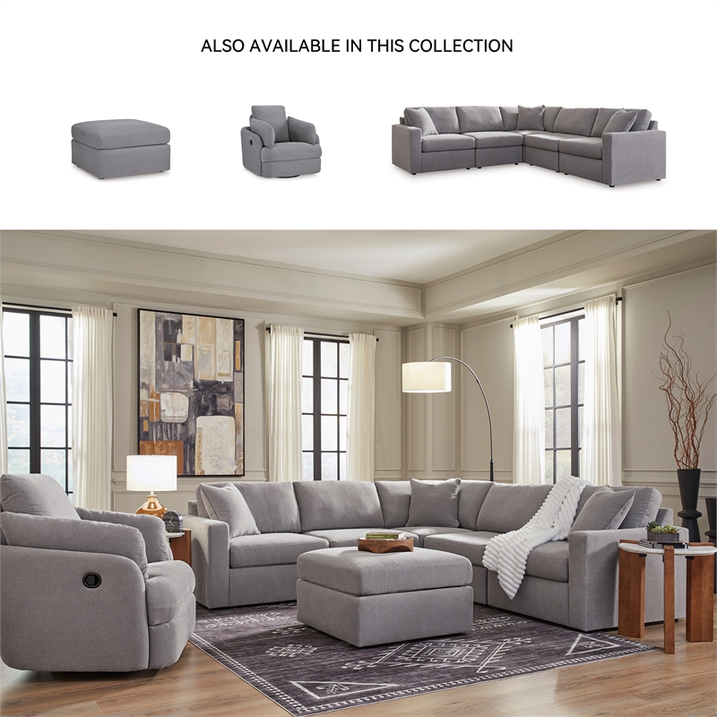 Signature Design by Ashley Modmax Gray Swivel Glider Chair