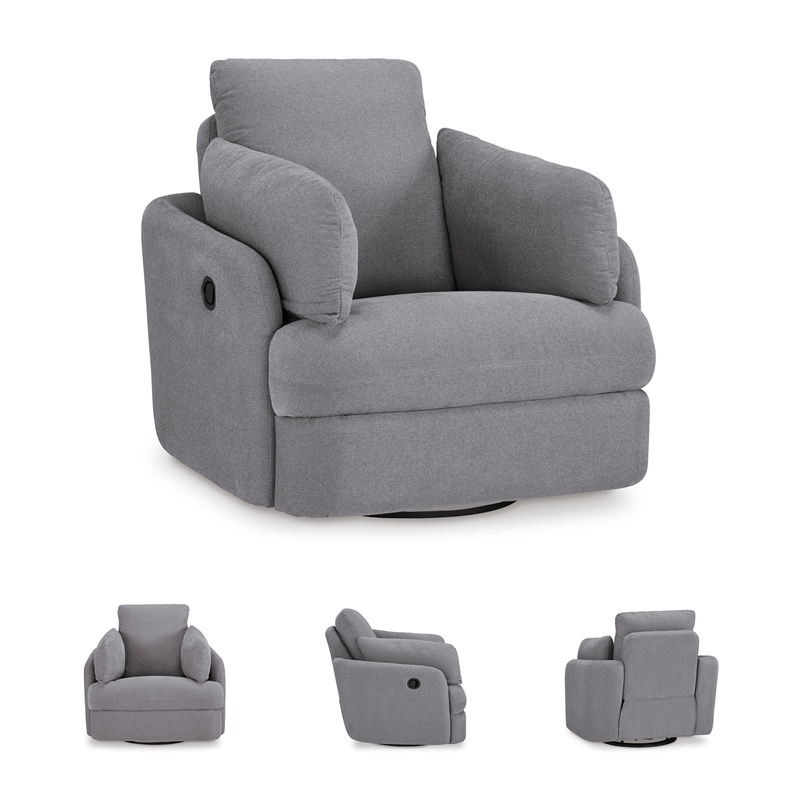 Signature Design by Ashley Modmax Gray Swivel Glider Chair