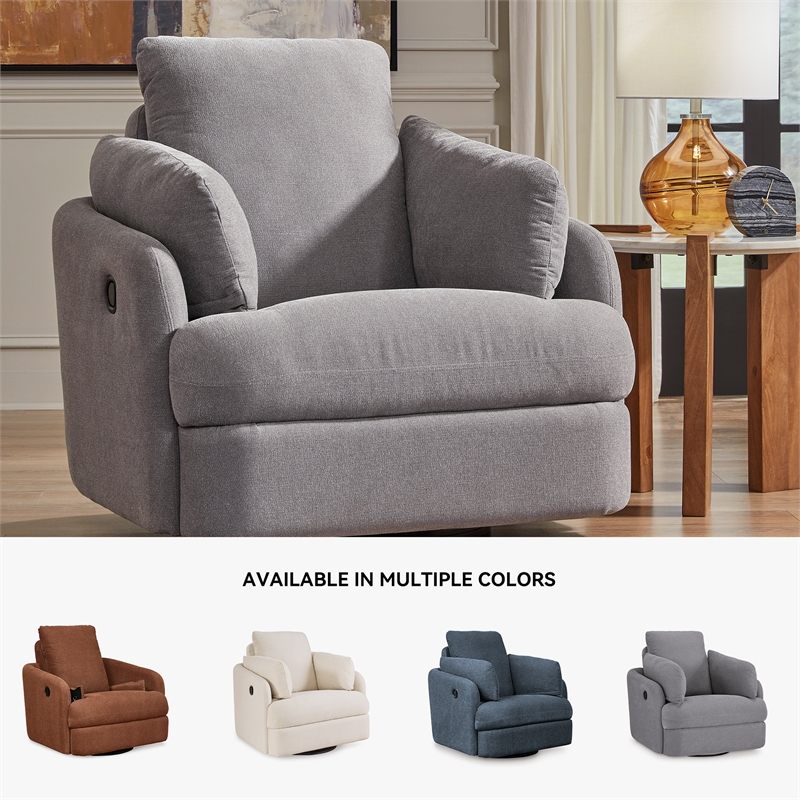 Signature Design by Ashley Modmax Gray Swivel Glider Chair