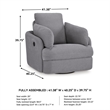 Signature Design by Ashley Modmax Gray Swivel Glider Chair