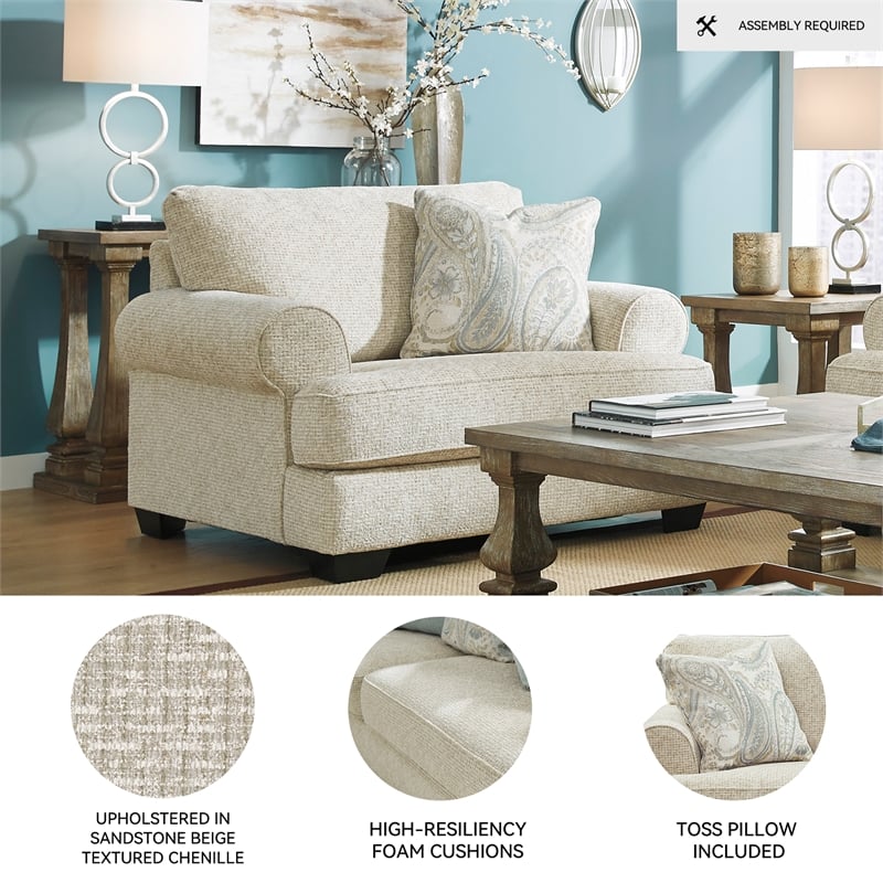 Signature Design by Ashley Monaghan Beige Oversized Chair