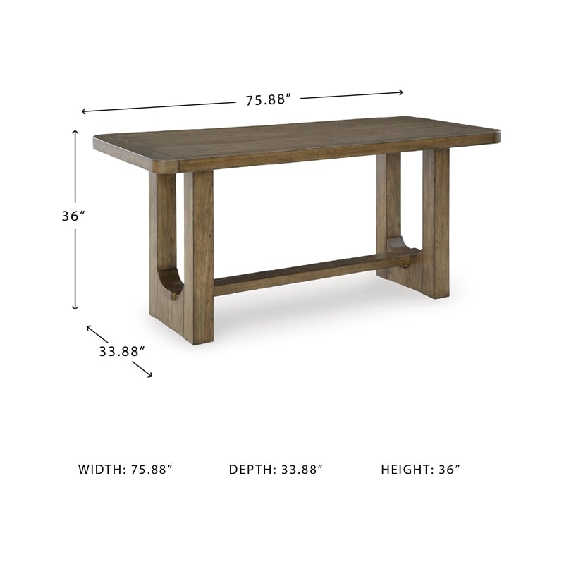 Signature Design by Ashley Cabalynn Brown Counter Height Dining Table