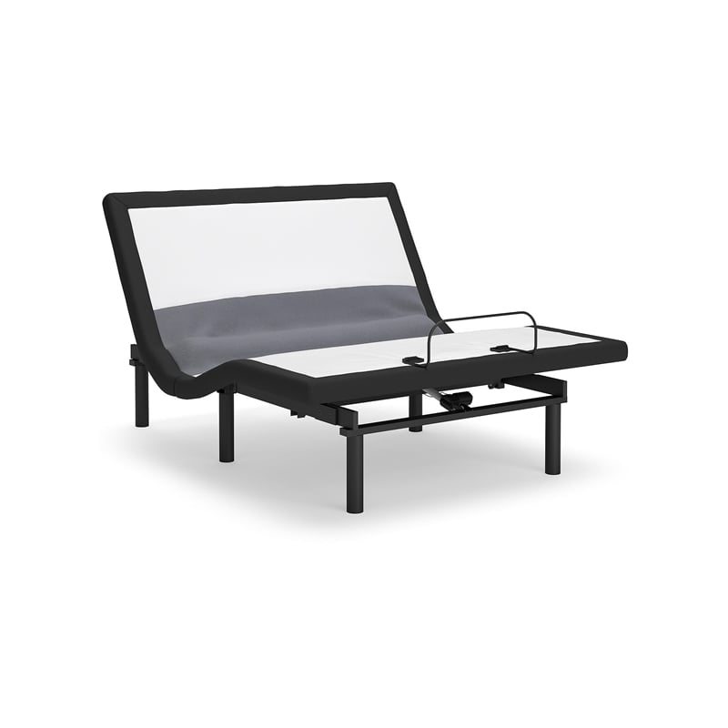 Signature Design by Ashley Best Base with Lumbar and Audio Black Queen ADJ Base