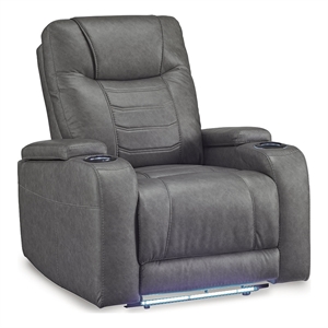 signature design by ashley schooner rocks gray power recliner