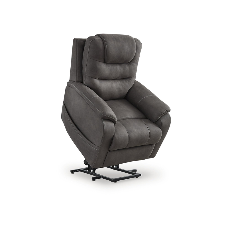 Signature Design by Ashley Snowfield Gray Power Lift Recliner