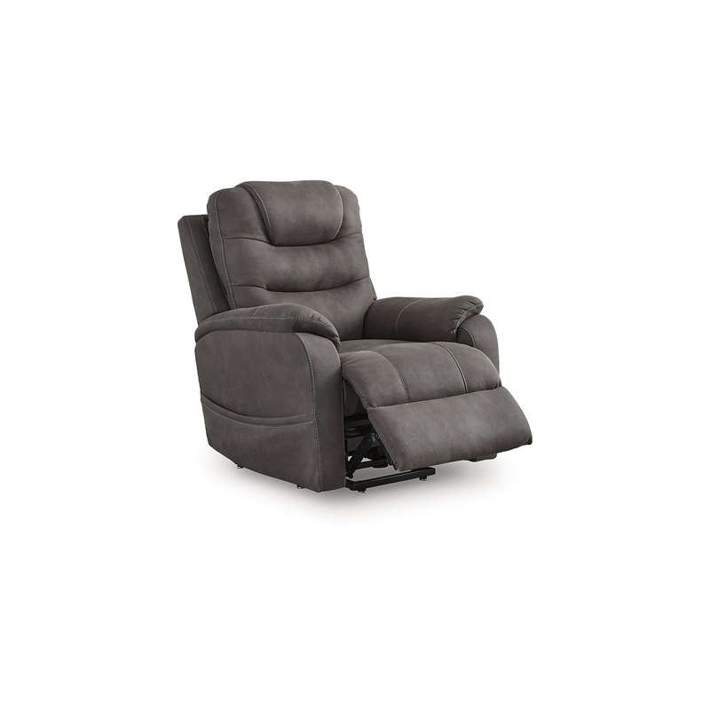 Signature Design by Ashley Snowfield Gray Power Lift Recliner