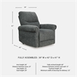 Signature Design by Ashley Aureta Black Power Lift Recliner