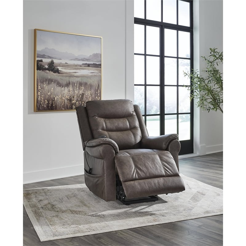 Signature Design by Ashley Oatman Brown Power Lift Recliner