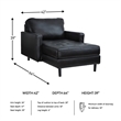 Signature Design by Ashley Bryceview Black Chaise