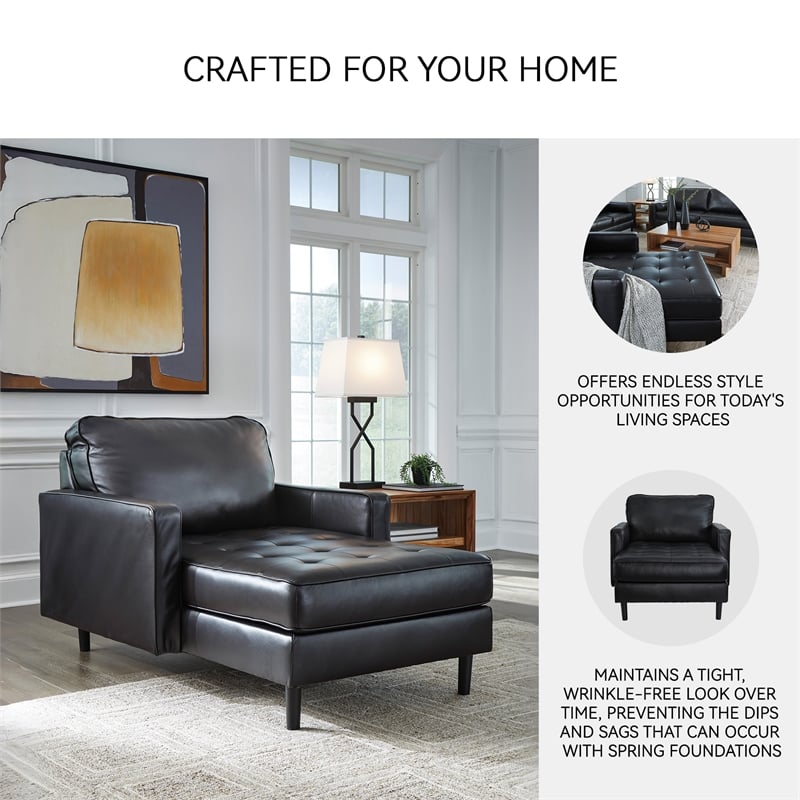 Signature Design by Ashley Bryceview Black Chaise