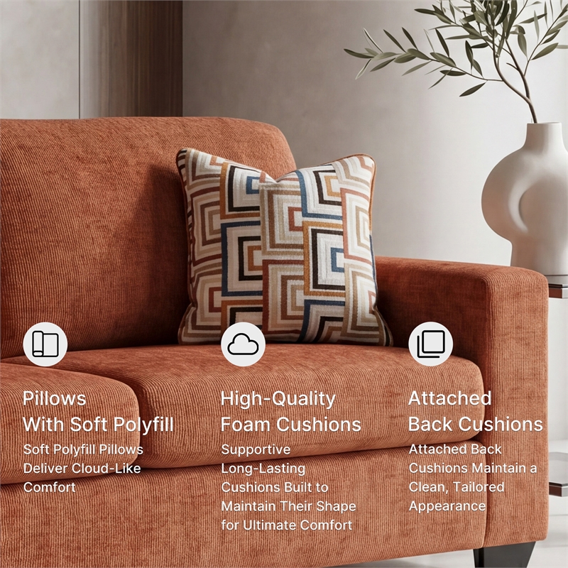 Signature Design by Ashley Aviemore Orange Queen Sofa Sleeper