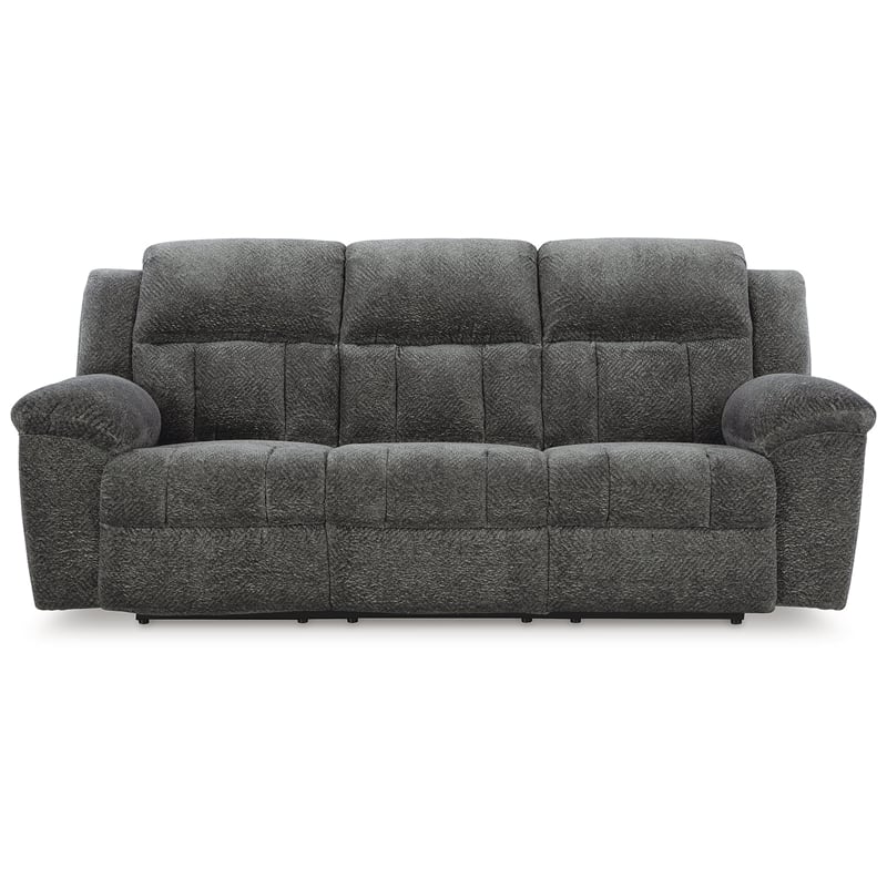 Signature Design by Ashley Frohn Gray Reclining Sofa