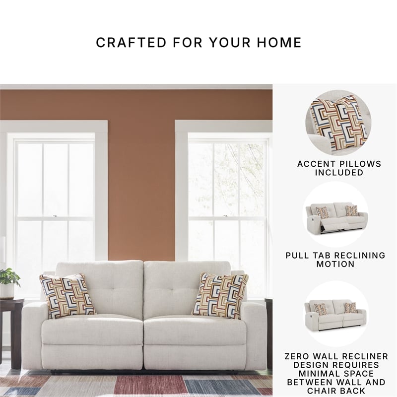 Signature Design by Ashley Danum Beige Reclining Sofa