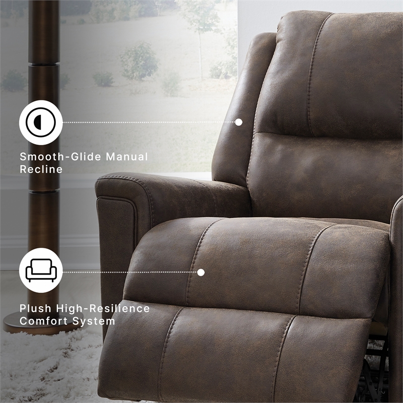 Signature Design by Ashley Relax-Living Brown Rocker Recliner