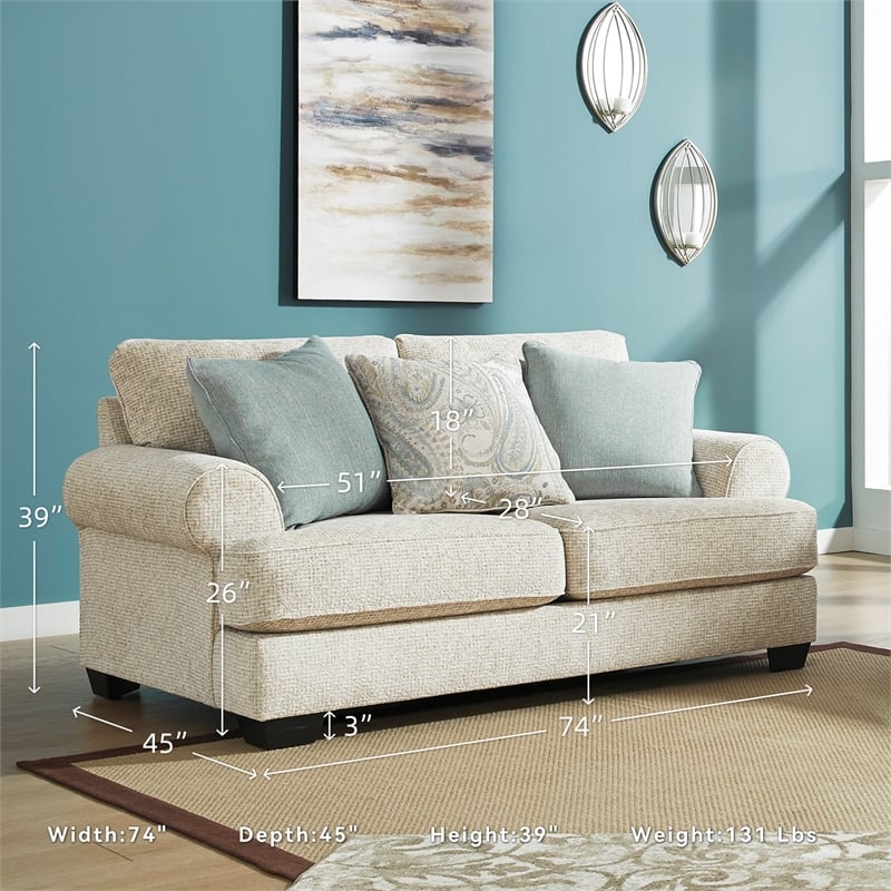 Signature Design by Ashley Monaghan Beige Loveseat