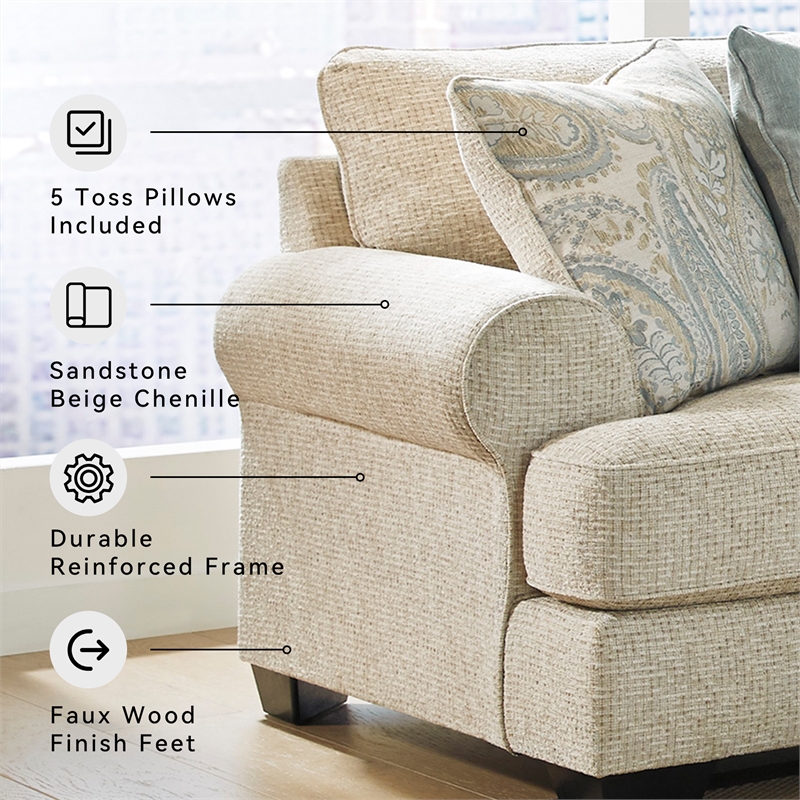 Signature Design by Ashley Monaghan Beige Sofa