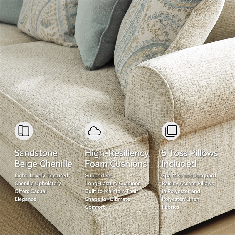 Signature Design by Ashley Monaghan Beige Sofa