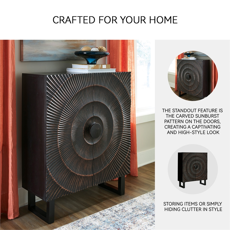 Signature Design by Ashley Fosterman Black Accent Cabinet