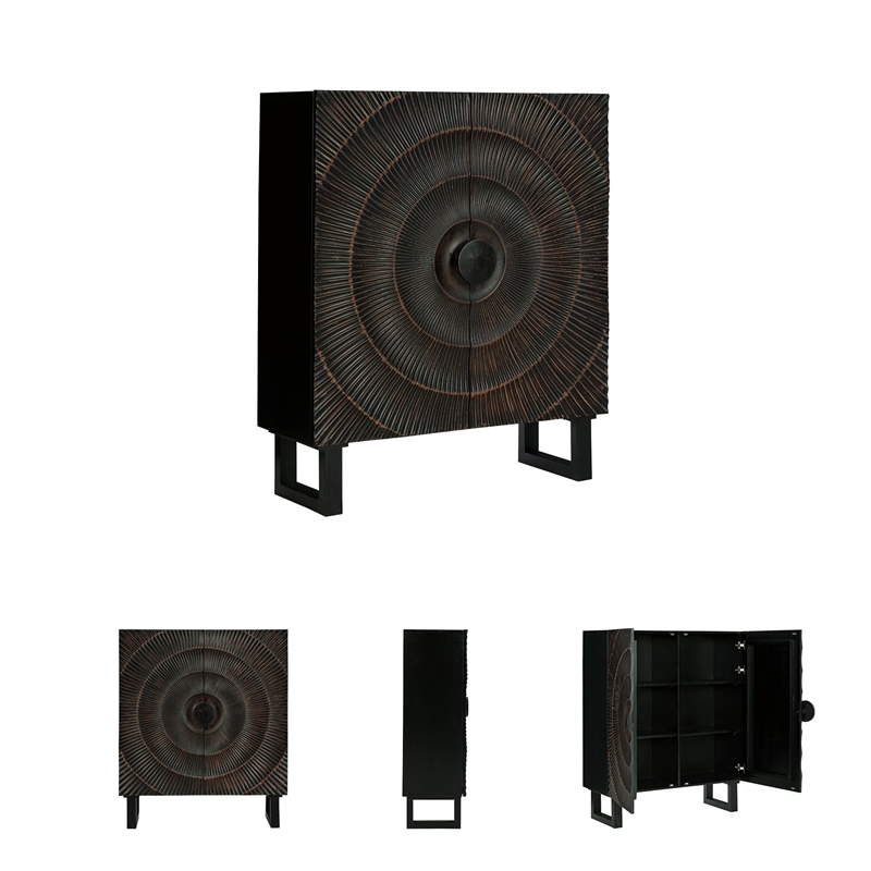 Signature Design by Ashley Fosterman Black Accent Cabinet