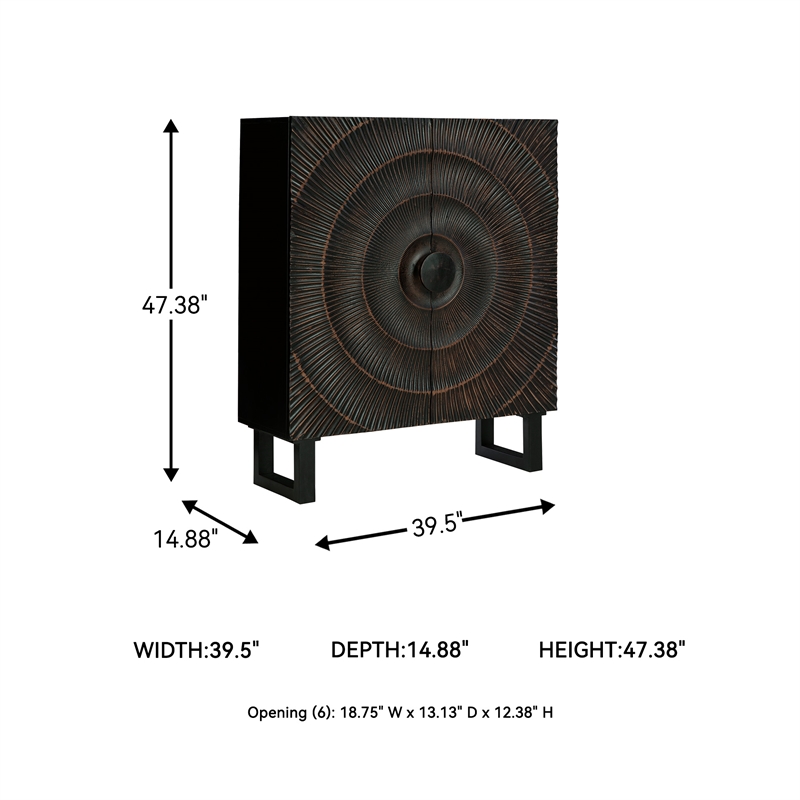 Signature Design by Ashley Fosterman Black Accent Cabinet