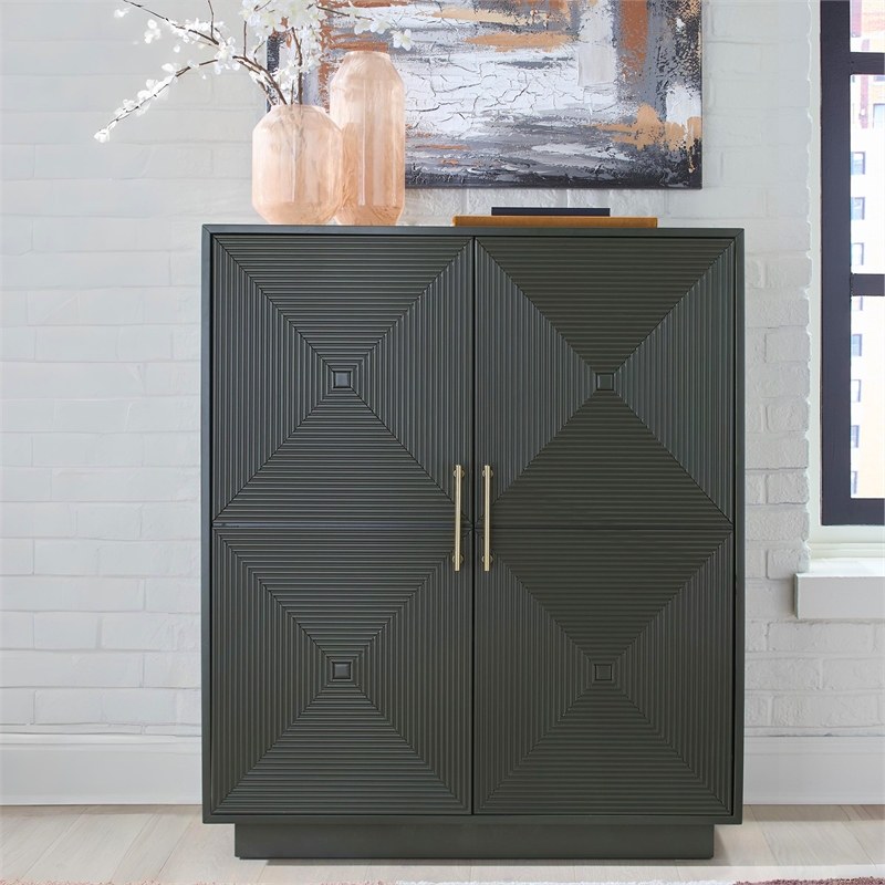 Signature Design by Ashley Geirwood Dark Green Accent Cabinet