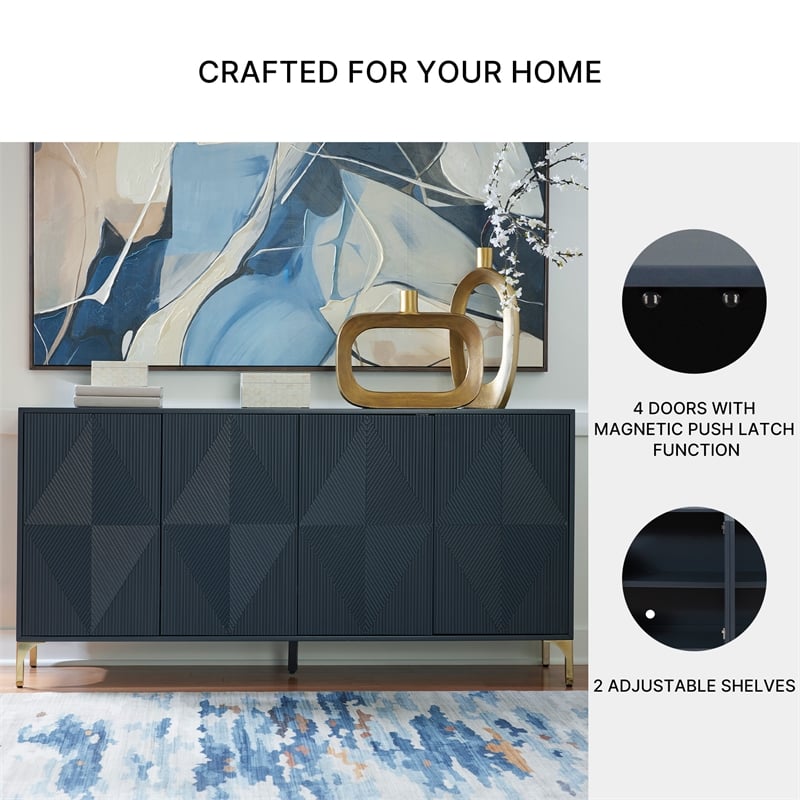 Signature Design by Ashley Loirwick Dark Blue Accent Cabinet