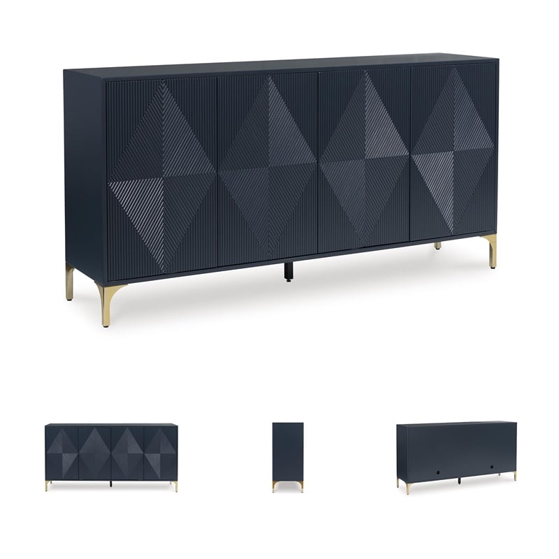 Signature Design by Ashley Loirwick Dark Blue Accent Cabinet
