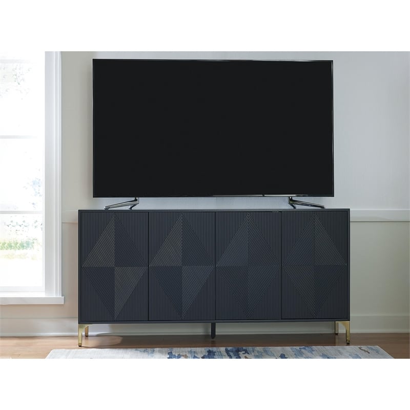 Signature Design by Ashley Loirwick Dark Blue Accent Cabinet