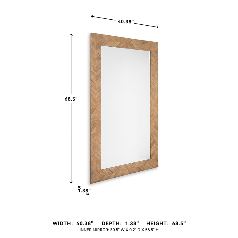 Signature Design by Ashley Waylane Brown Floor Mirror