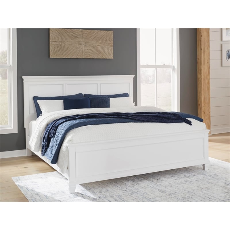 Signature Design by Ashley Fortman White King/California King Panel Headboard