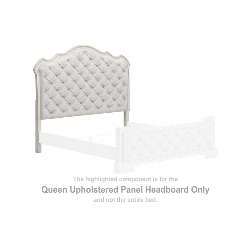 Signature Design by Ashley Arlendyne White Queen Upholstered Panel Headboard