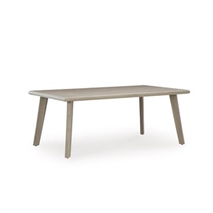 Signature Design by Ashley Haven Retreat Beige RECT Dining Table w/UMB OPT
