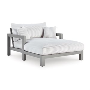 Signature Design by Ashley Agoda Pearl Gray Chaise Lounge with Cushion