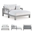 Signature Design by Ashley Agoda Pearl Gray Chaise Lounge with Cushion