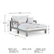 Signature Design by Ashley Agoda Pearl Gray Chaise Lounge with Cushion