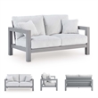 Signature Design by Ashley Agoda Pearl Gray Loveseat with Cushion