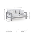Signature Design by Ashley Agoda Pearl Gray Loveseat with Cushion