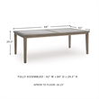 Signature Design by Ashley Rainier Ranch Brown Outdoor Dining Table