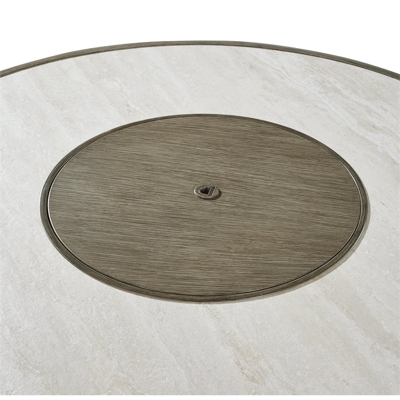 Signature Design by Ashley Rainier Ranch Beige Fire Pit Table