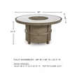 Signature Design by Ashley Rainier Ranch Beige Fire Pit Table