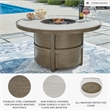 Signature Design by Ashley Rainier Ranch Beige Fire Pit Table