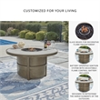 Signature Design by Ashley Rainier Ranch Beige Fire Pit Table