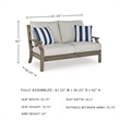 Signature Design by Ashley Rainier Ranch Brown Outdoor Loveseat with Cushion