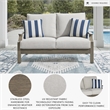 Signature Design by Ashley Rainier Ranch Brown Outdoor Loveseat with Cushion