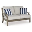 Signature Design by Ashley Rainier Ranch Brown Outdoor Loveseat with Cushion