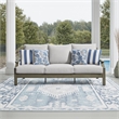Signature Design by Ashley Rainier Ranch Brown Outdoor Sofa with Cushion