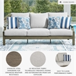 Signature Design by Ashley Rainier Ranch Brown Outdoor Sofa with Cushion