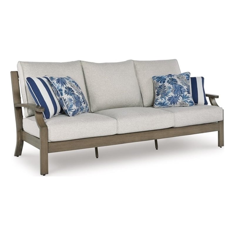 Signature Design by Ashley Rainier Ranch Brown Outdoor Sofa with Cushion