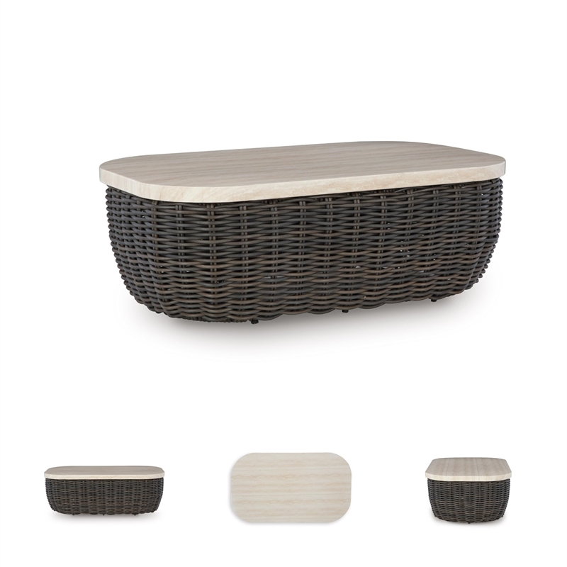 Signature Design by Ashley Kimora Brown Outdoor Coffee Table