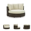 Signature Design by Ashley Kimora Brown Outdoor Swivel Lounge Chair with Cushion